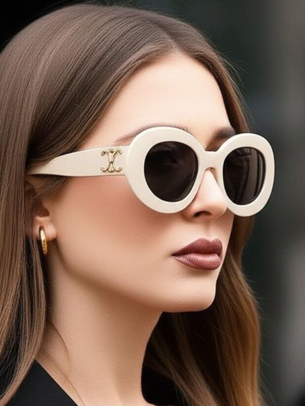 NWT CELINE WOMEN SUNGLASSES IVORY EYEWEAR